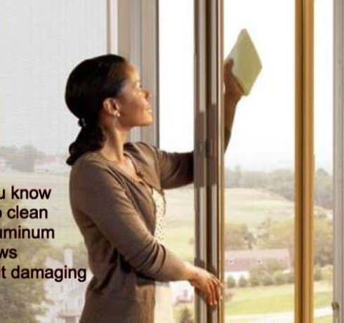 Do you know how to clean the aluminum windows?